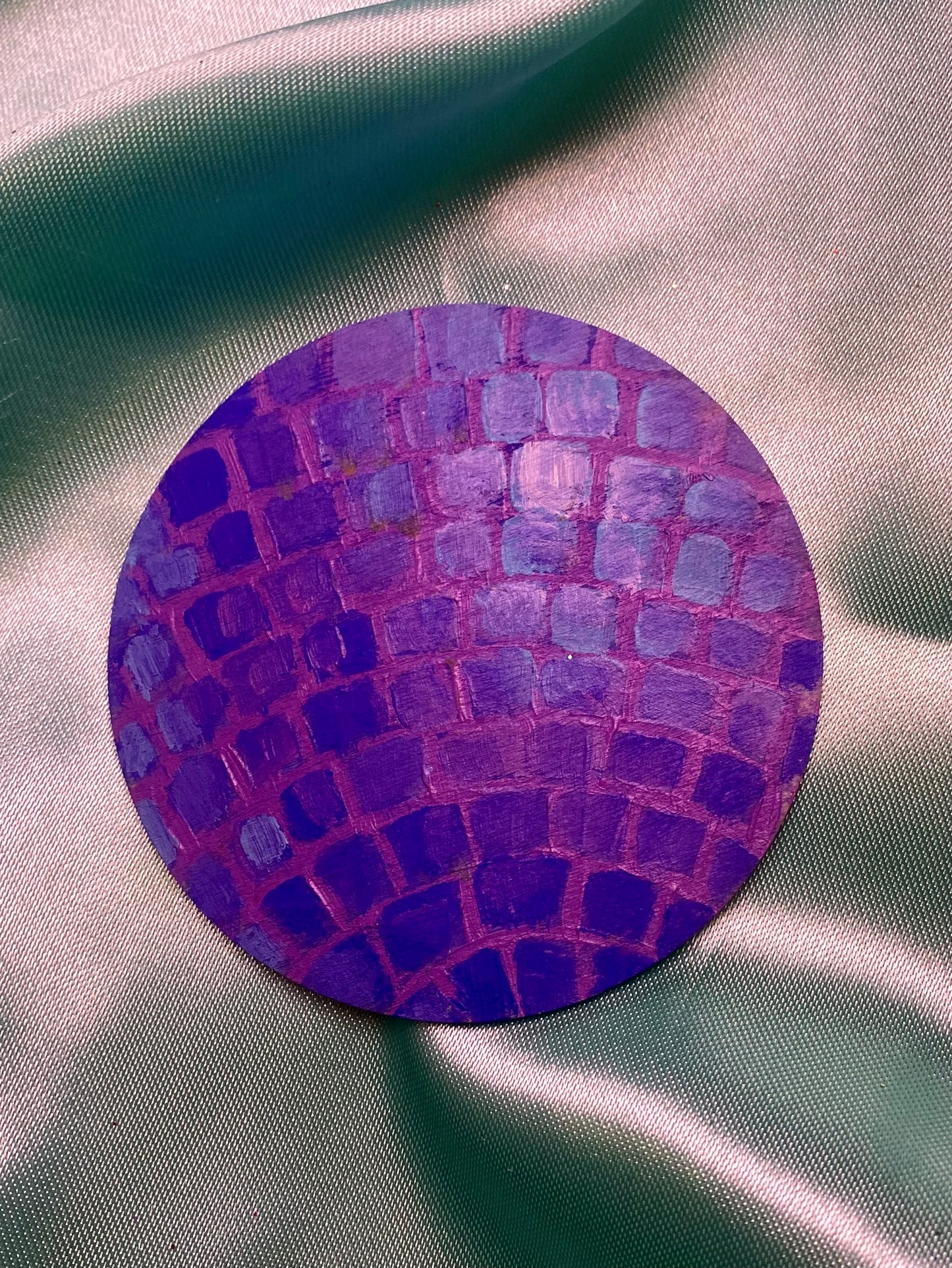 Blue and Purple Disco Ball Magnet