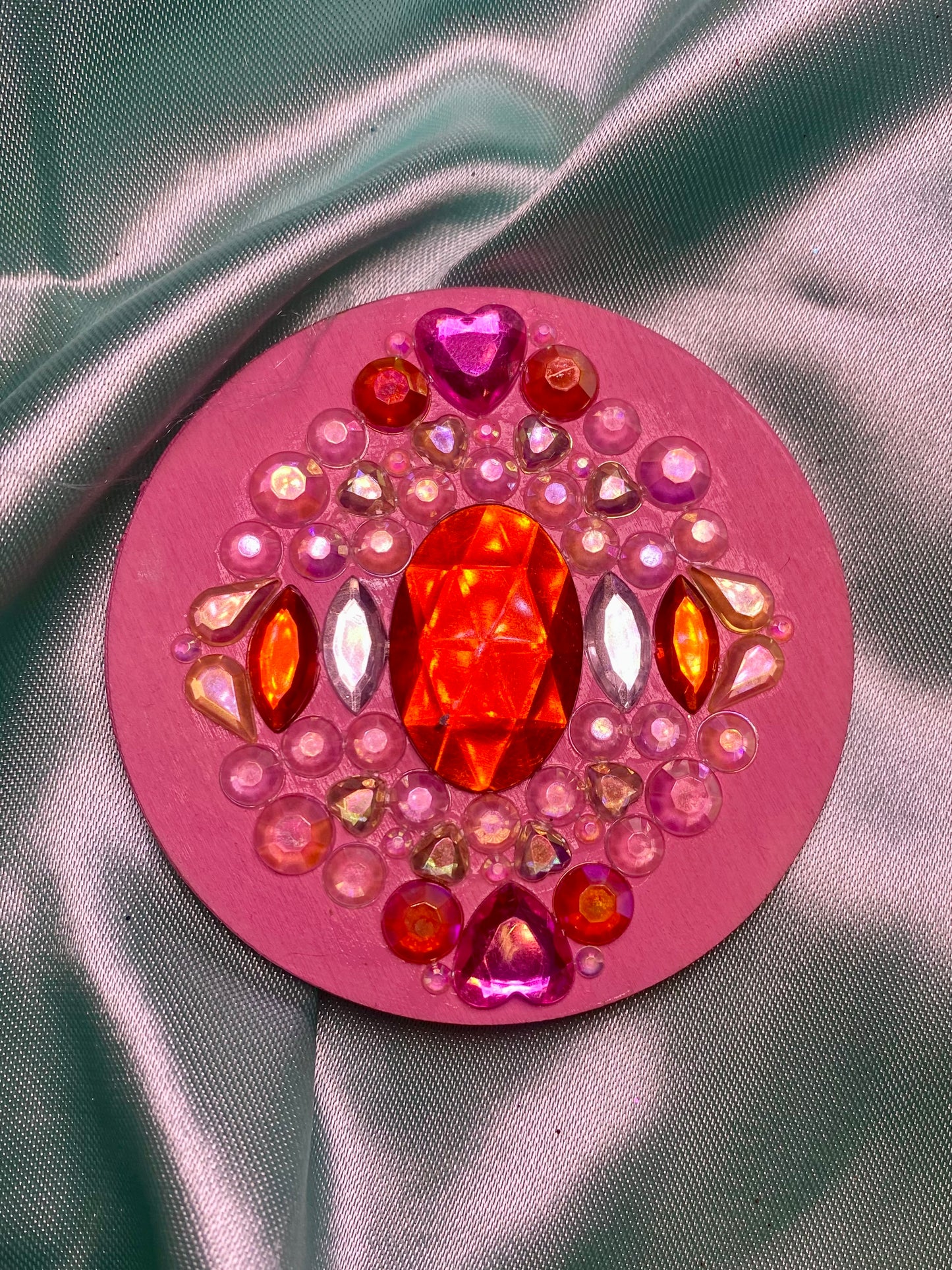 Pink and Red Bedazzled Magnet
