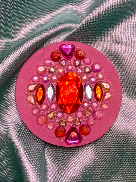 Pink and Red Bedazzled Magnet