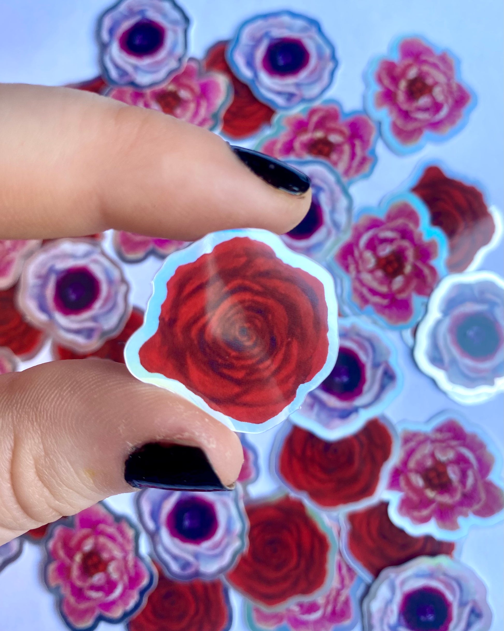 red rose sticker
